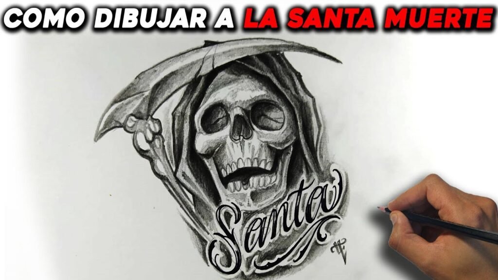 diseño boceto santa muerte tattoo
