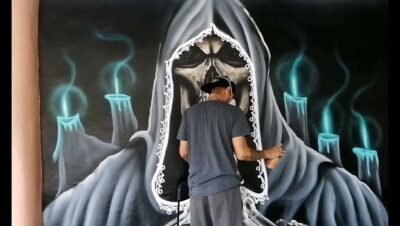 santa muerte mural