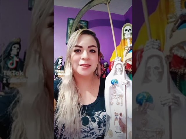 imagen de la santa muerte blanca