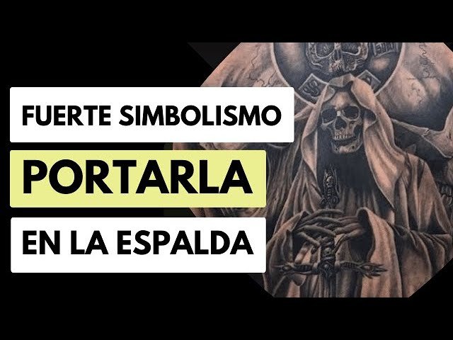 tatuaje de la santa muerte en la espalda